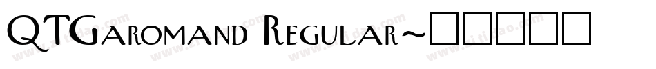 QTGaromand Regular字体转换